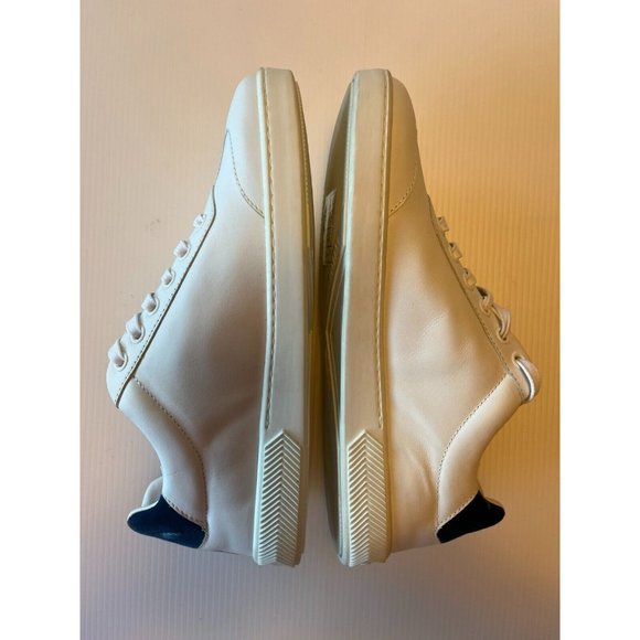 Giorgio Armani White Leather Sneakers Blue Signature, Size 7 (US) 37 (EU), NWOB! - Picture 7 of 10